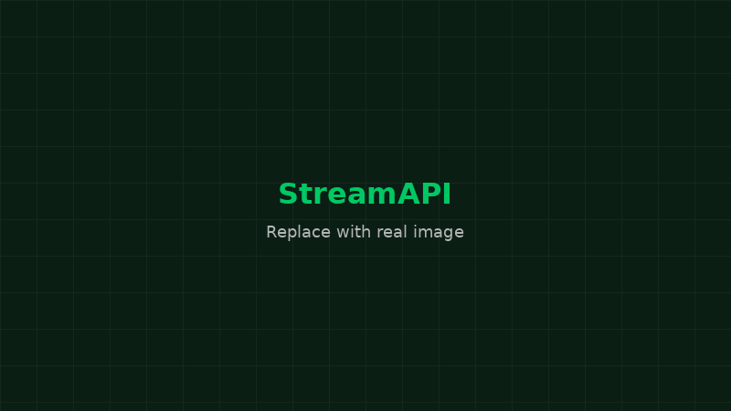 StreamAPI dashboard